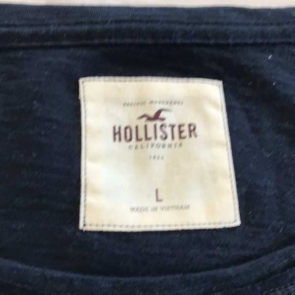 HOLLISTER Navy Blue Textured Ruffle Layer Soft Top - Picture 8 of 9